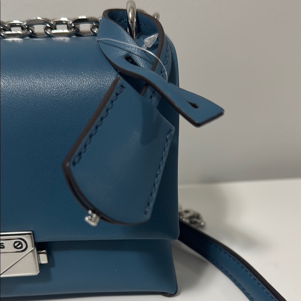 Michael Kors Blue Crossbody Bag with Chain Strap - Picture 2 of 5